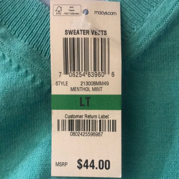 Club Room Men Sweater Vest - Picture 8 of 9